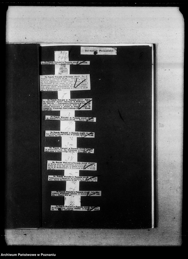image.from.unit.number "Podziękowania za złożone dary pieniężne na pomnik Wolności w Poznaniu, na Górnoślązaków i na Wojsko Polskie [wycinki prasowe] oraz rozliczenia finansowe."
