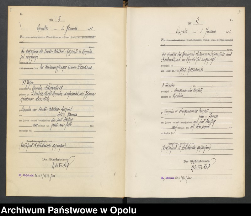 Obraz 8 z jednostki "[Rejestr zgonów] 1931 Tom I Nr 1-467"