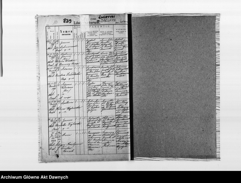 image.from.unit.number "Parafia: Śniatyn. Dekanat: Horodenka. Akta metrykalne urodzeń dla całej parafii."