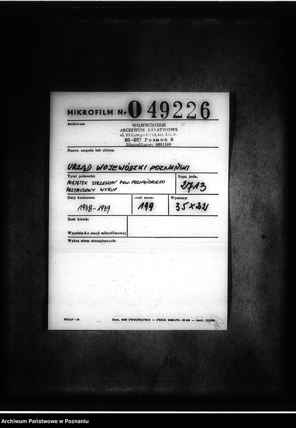 Obraz 2 z jednostki "Majątek Strzeszyn powiatu poznańskiego przymusowy wykup"