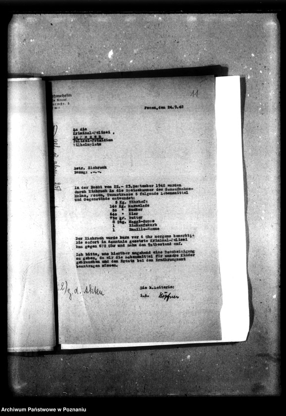 Obraz 15 z jednostki "Schriftwechsel mit der Polizei [Korespondencja z policją dotycząca włamania]."