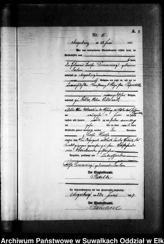 image.from.unit.number "Geburts-Neben-Register des Preussischen Standes-Amtes Kehlen Kreis Angerburg"