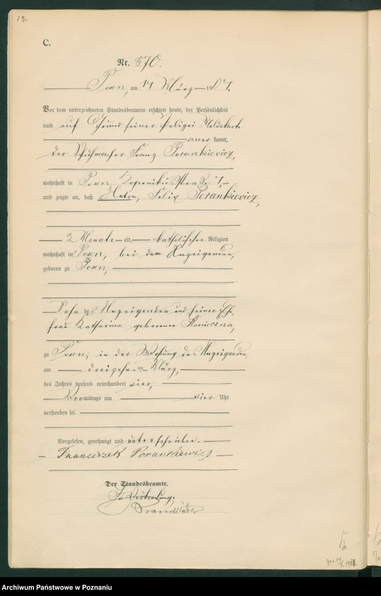 Obraz 14 z jednostki "Księga miejscowa zgonów tom II"