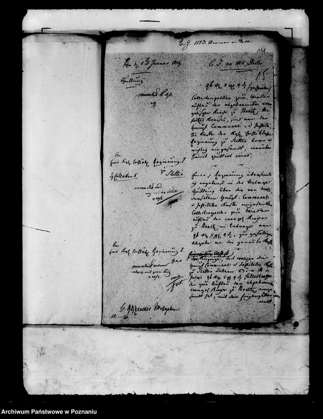 Obraz 20 z jednostki "Die Ausschreibung einer allgemeinen Kirchenkollekte zur Vollendung des Baues der abgebrannten evangelischen Kirche zu Brätz /Brójce/."