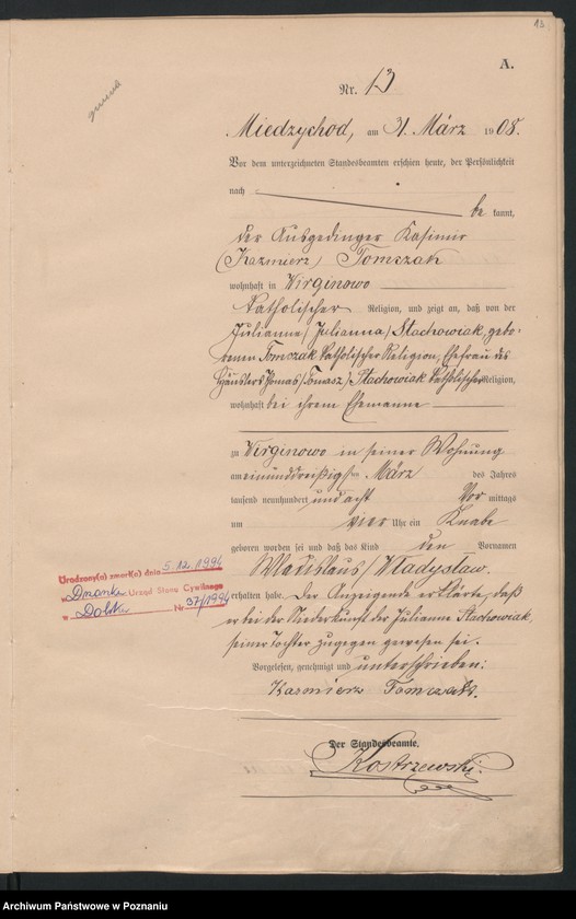 Obraz 16 z jednostki "Geburts-Haupt-Register"