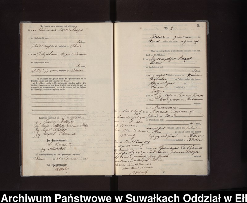 image.from.unit.number "Heiraths-Neben-Register des Preussischen Standes-Amtes Rhein Kreis Loetzen"