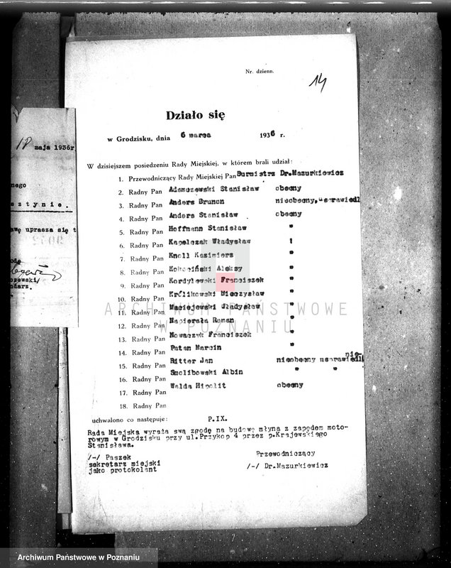 Obraz 19 z jednostki "Zatwierdzenie zakładu przemysłowego młyna motorowego St. Krajewskiego w Grodzisku, pow. nowotomyski"