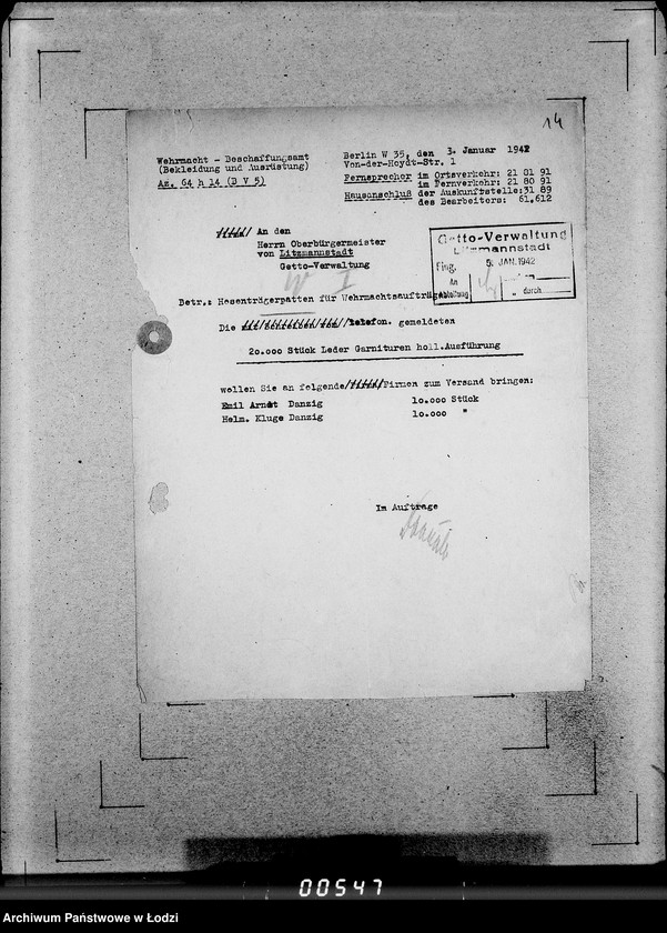 Obraz 18 z jednostki "Hosenträge-Palten [Zamówienia, rachunki, kalkulacje]"