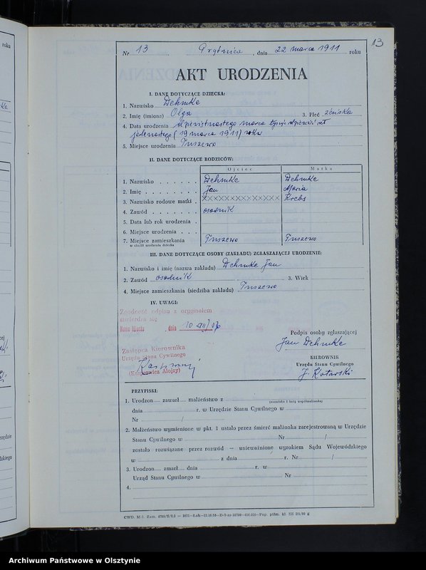 image.from.unit.number "Księga urodzeń Nr 1 - 57, 1-57, 1-74 /przepisana w języku polskim z oryginału niemieckiego w dniu 10.12.1956r./"