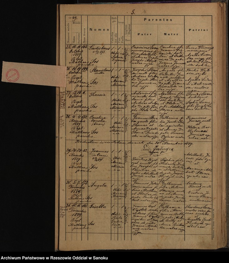 image.from.unit.number "Księga urodzeń dla miejscowości Targowiska"