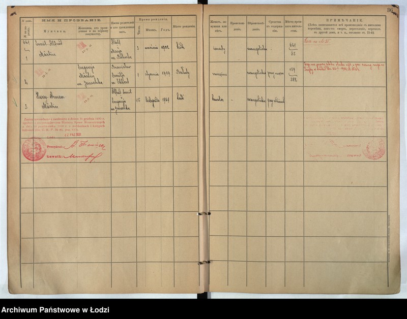 Obraz 20 z jednostki "[Księga ludności stałej m. Łodzi guberni piotrkowskiej nr domu 661-673]"