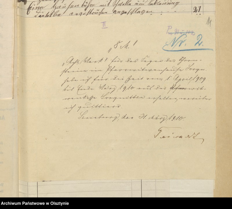 image.from.unit.number "Rehnung der Pfarrerwitwenkasse in Sorquitten"