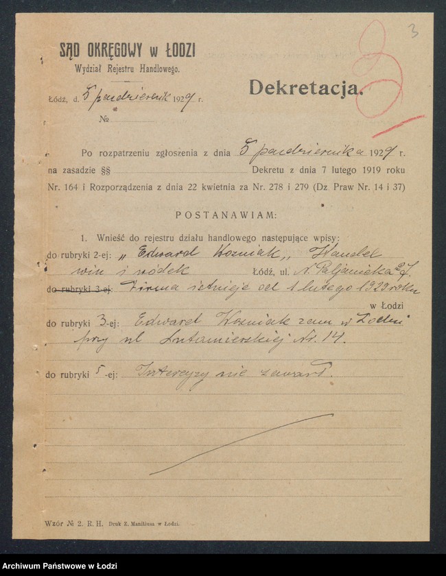 Obraz 5 z jednostki "Edward Woźniak – handel win i wódek"