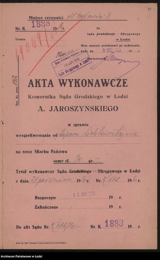Obraz 12 z jednostki "Lajzer Lichtensztajn – drobna sprzedaż kapeluszy i zwykłych skórek futrzanych"