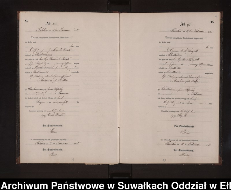 image.from.unit.number "Sterbe-Neben-Register des Preussischen Standes-Amtes Stasschwinnen Kreis Loetzen"