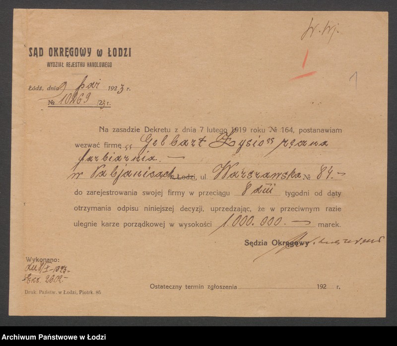 Obraz 3 z jednostki "Gelbracht Zysio- farbiarnia ręczna"