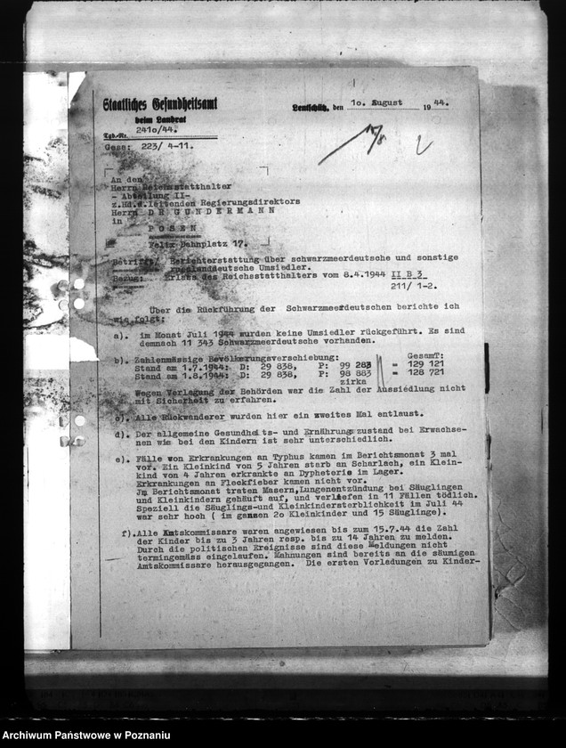 Obraz 6 z jednostki "Transport Niemców znad Morza Czarnego na teren Kraju Warty"