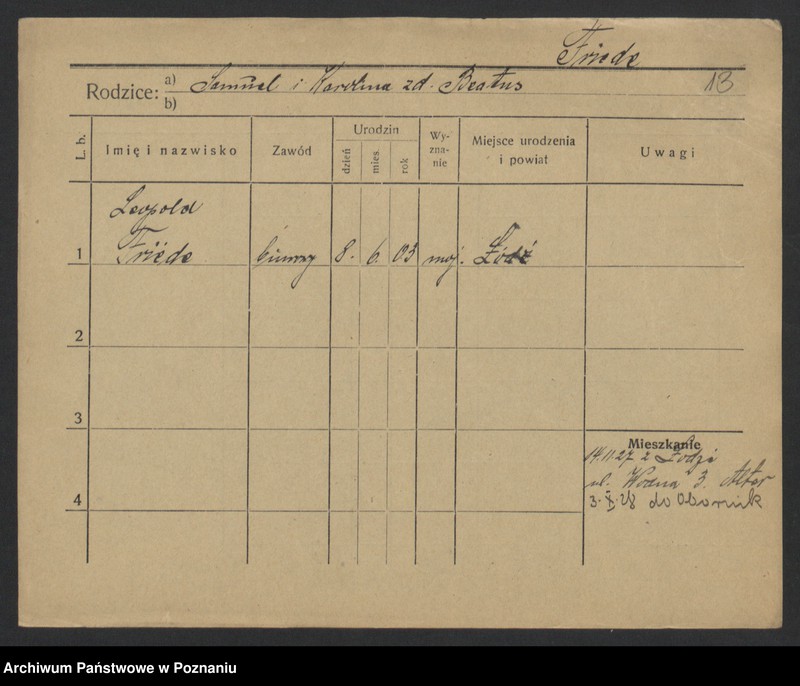 Obraz 15 z jednostki "Fric (Fritz, Fritsch) - Fridlinska"