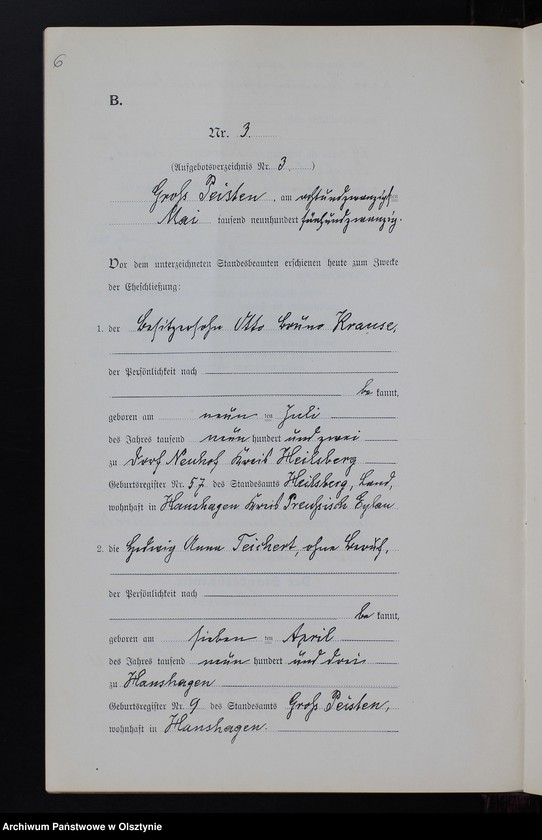 image.from.unit.number "Heiraths-Neben-Register Nr 1 - 14 [ Księga małżeństw - wtóropis ]"