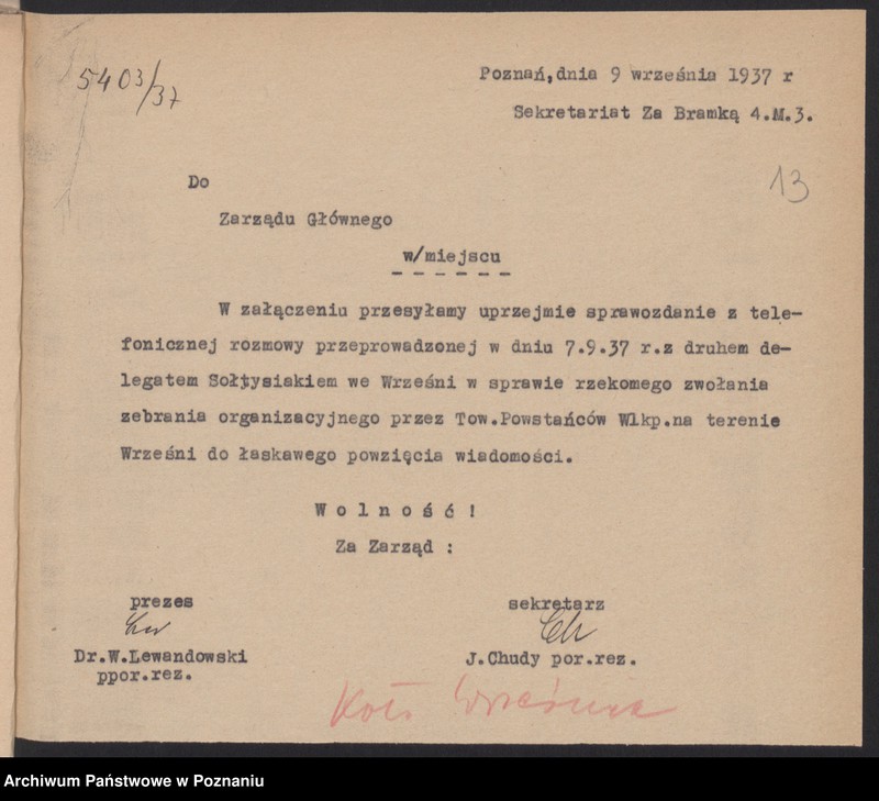 Obraz 20 z jednostki "Września - akta koła."