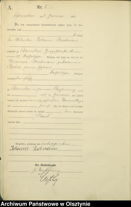 image.from.unit.number "Geburts-Haupt-Register Tom I,Nr 1 - 399"