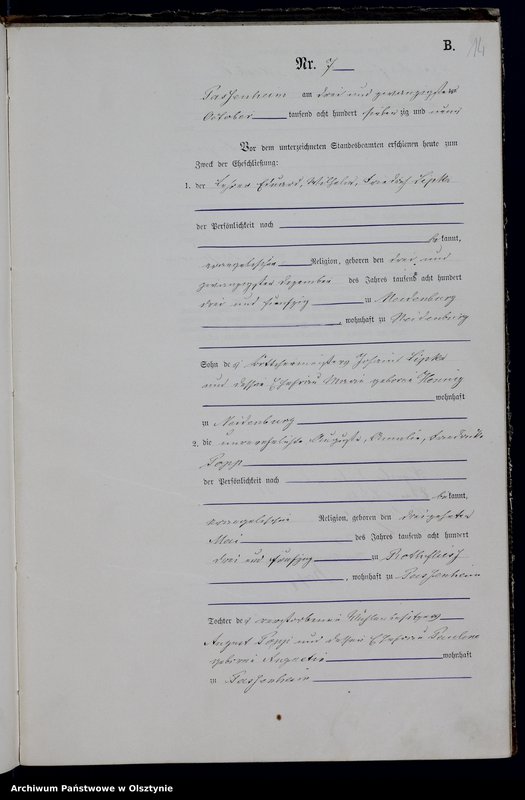 image.from.unit.number "Heiraths-Haupt-Register Nr 1 - 11"