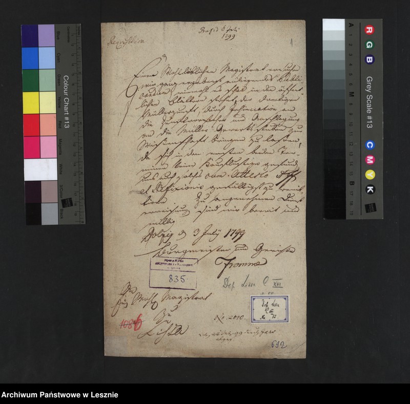 Obraz 3 z jednostki "[Requisition des Magistrats zu Dolzig betr. Publicandum fur die Mullerzunft]"