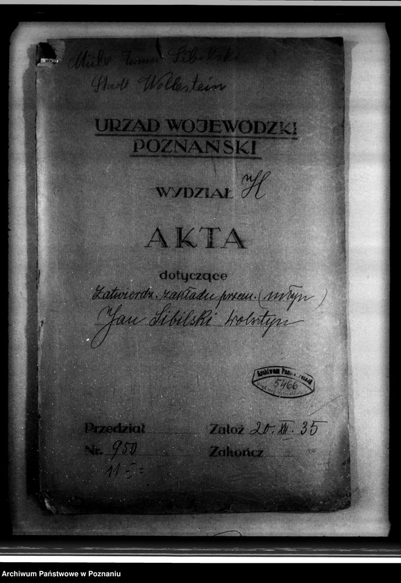 Obraz 4 z jednostki "Zatwierdzenie zakładu przemysłowego /młyna/ Jana Sibilskiego w Wolsztynie"