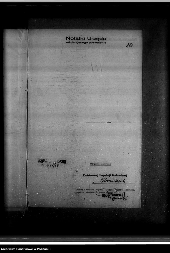 Obraz 14 z jednostki "Zatwierdzenie zakładu przemysłowego /rzeźni/ Jana Strauze w Gołańczy powiat wągrowiecki"