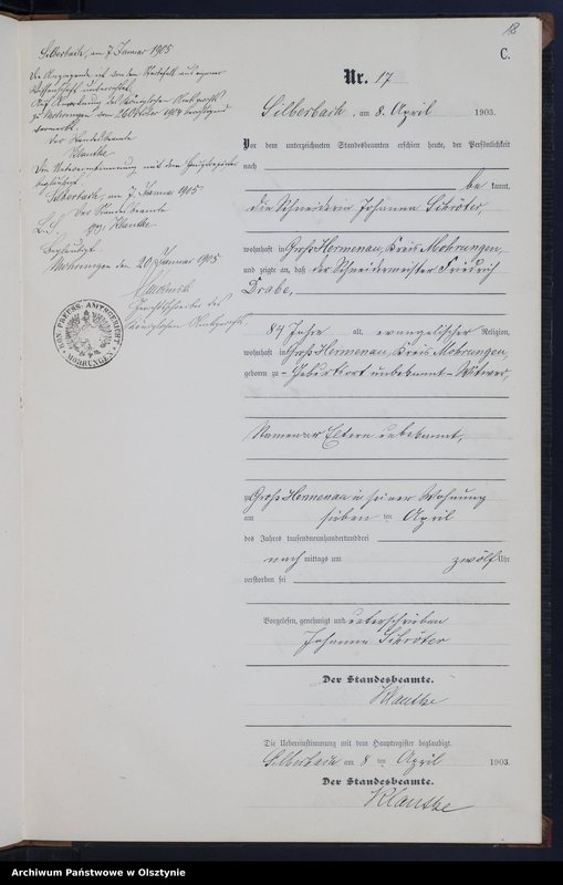 image.from.unit.number "Sterbe-Neben-Register Nr 1 - 47"