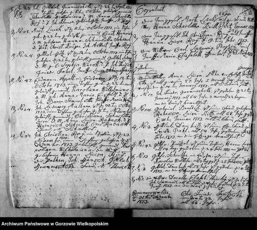 image.from.unit.number "Duplikate der Kirchenbücher von der Parochie Lossow: Raumerswalde (Roszkowice), Gerlachsthal (Gostkowice)"