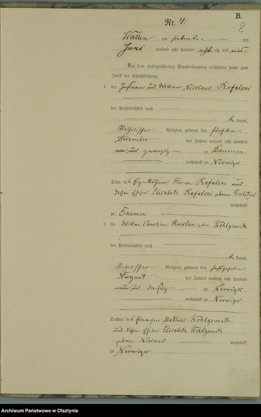 image.from.unit.number "Heiraths-Haupt-Register Nr 1 - 11"
