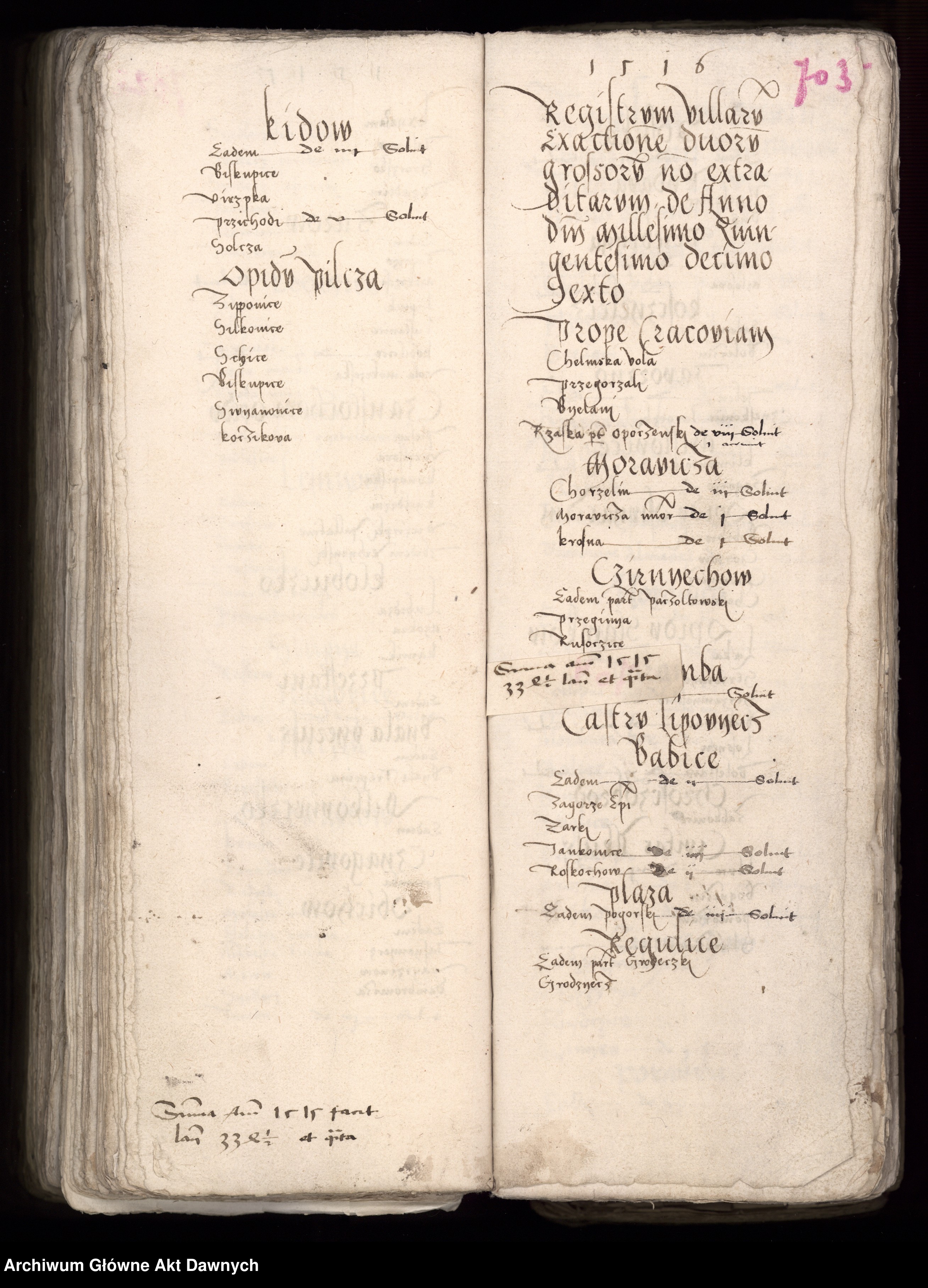 Skan z jednostki: Rejestry poborowe woj. krakowskiego.