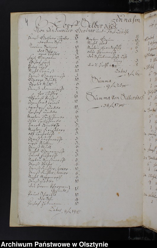 image.from.unit.number "Jahr Rechnung der Silberbachschen Kirchen"
