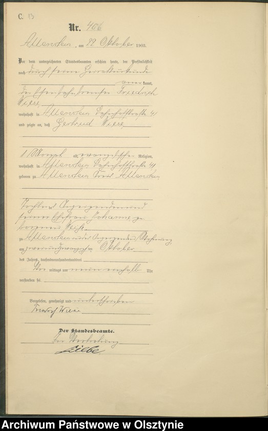image.from.unit.number "Sterbe-Haupt-Register Tom II,Nr 396 - 488"