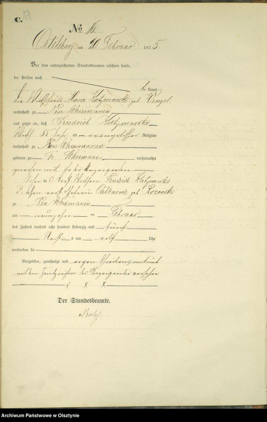 image.from.unit.number "Haupt-Sterbe-Register Nr 1 - 78"