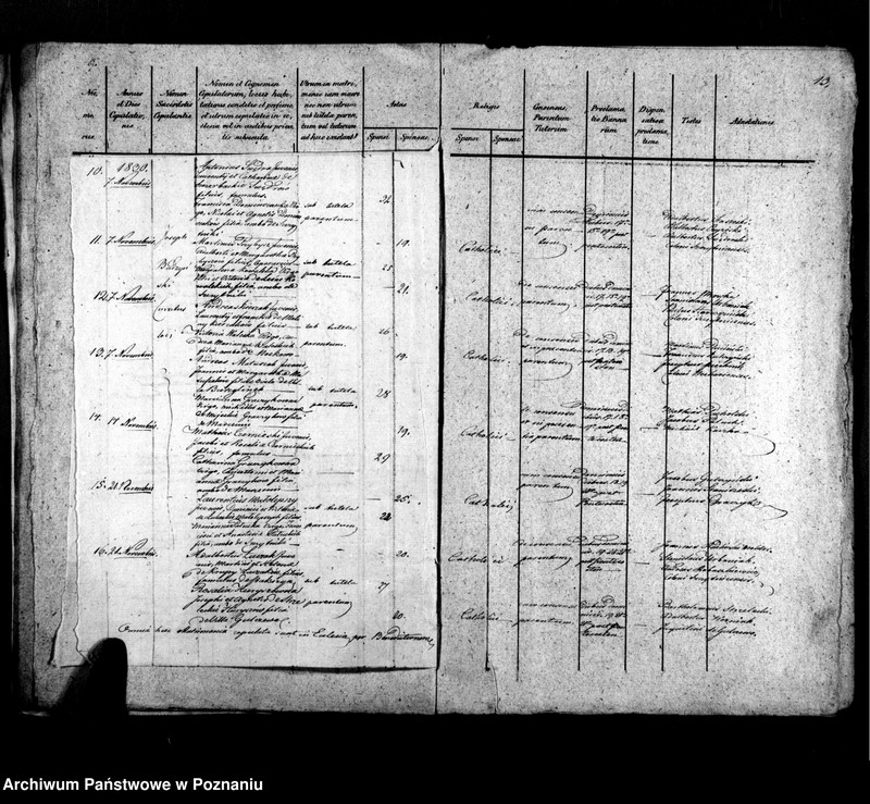 Obraz 10 z jednostki "Libri metrices baptisatorum, desponsatorum, mortuorum"