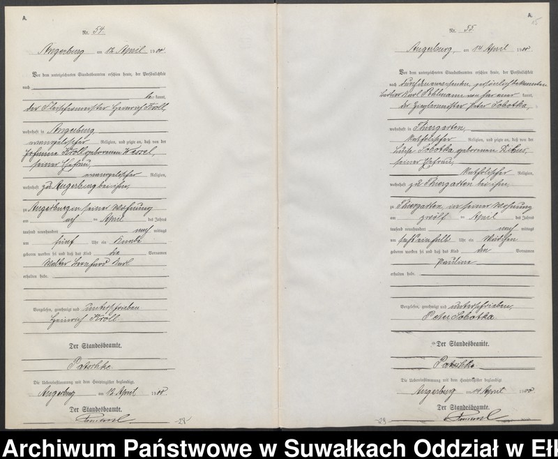 image.from.unit.number "Geburts-Neben-Register des Preussischen Standes-Amtes Angerburg Kreis Angerburg"