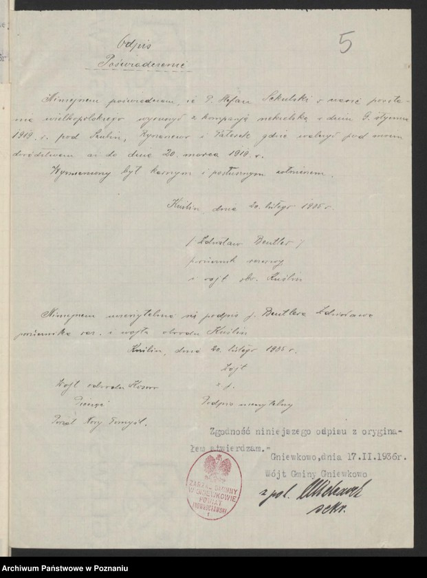 Obraz 8 z jednostki "Gniewkowo, powiat Inowrocław akta koła."