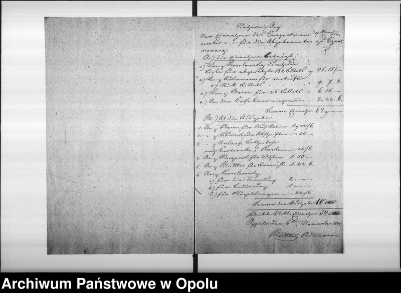 Obraz 9 z jednostki "Acta des Magistrats zu Oppeln betreffend die Sammlung milder Beiträge 1841-1845"