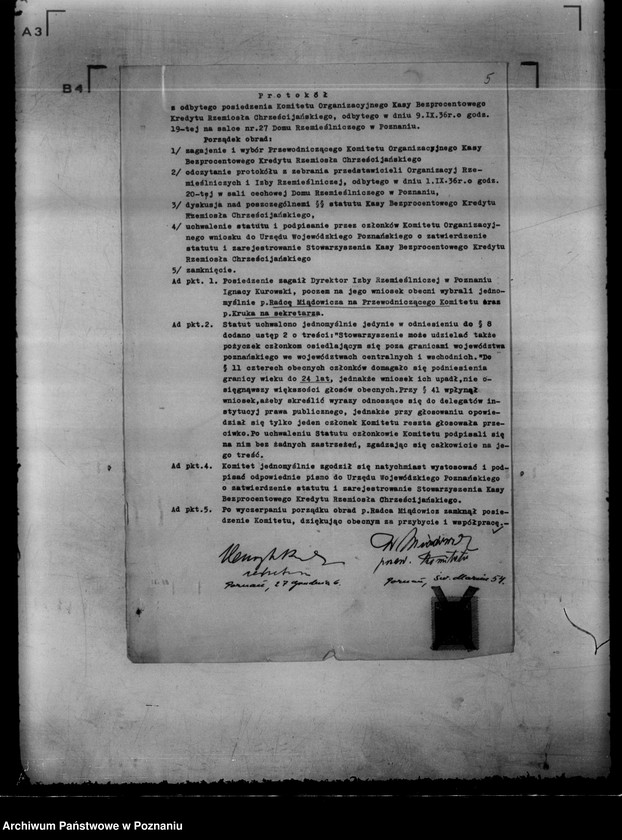 Obraz 9 z jednostki "/ Kasa Bezprocentowego Kredytu Rzemiosła Chrześcijańskiego w Poznaniu/"