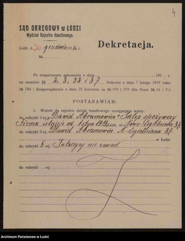 Obraz 6 z jednostki "Dawid Abramowicz- sklep spożywczy"