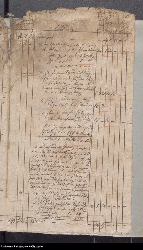 image.from.unit.number "Passenheimsche Stadt Kirchen Rechnung über Einnahme und Ausgabe"