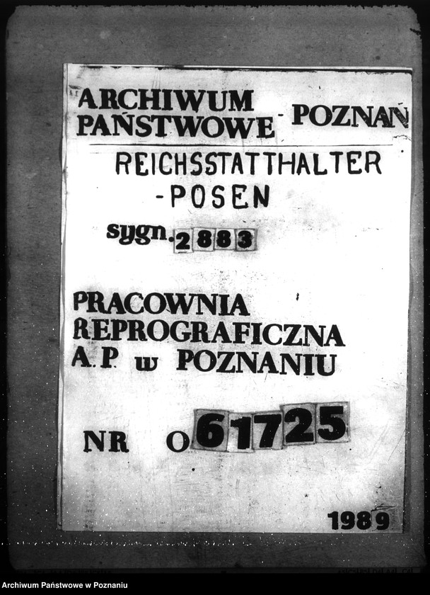 Obraz 19 z jednostki "Wohnungsfürsorge für Polizeiangehörige im Warthegau. Neubau: a) Erlasse, b) Schriftwechsel"