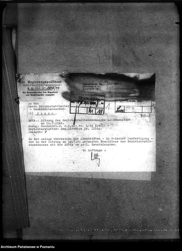 Obraz 5 z jednostki "Sitzungen des Bezirkskreditausschusses - Litzmannstadt (Łódź)"