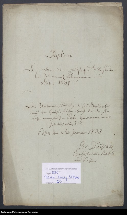 Obraz 2 z jednostki "Duplikat der Getrauten, Gebohren und Verstorben"