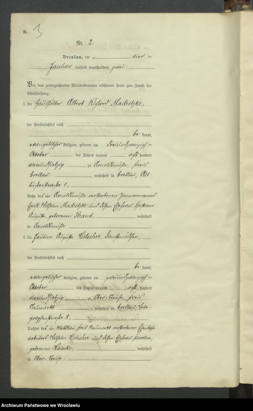 image.from.unit.number "Heiraths-Haupt-Register Breslau IV 1902 Band 1"
