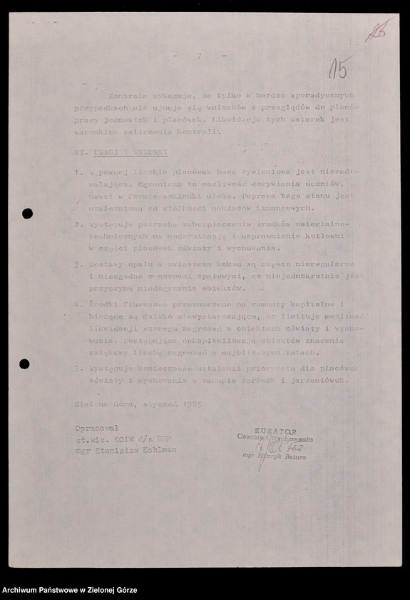 image.from.unit.number "Protokóły z posiedzeń Komisji Wychowania i Oświaty Wojewódzkiej Rady Narodowej w Zielonej Górze"