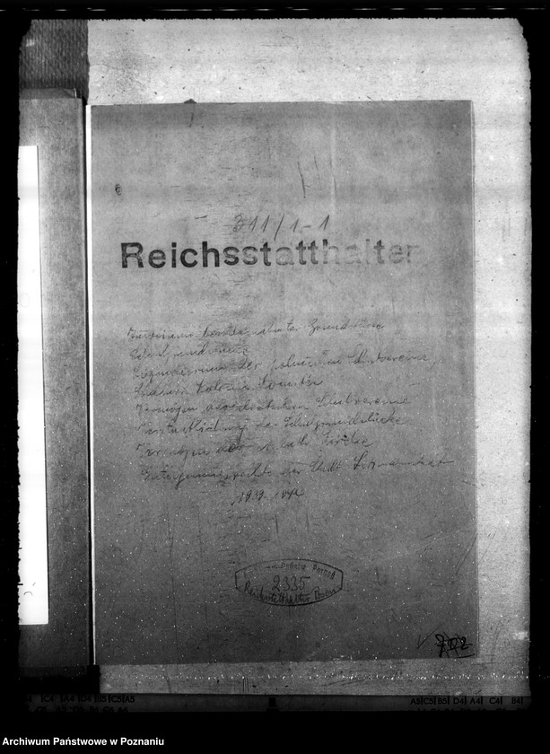 Obraz 5 z jednostki "Zuweisung beschlagnahmter Grundstücke. Schulgrundstück. Liquidierung der polnischen Schulvereine. Sommerkolonie- Komitee"