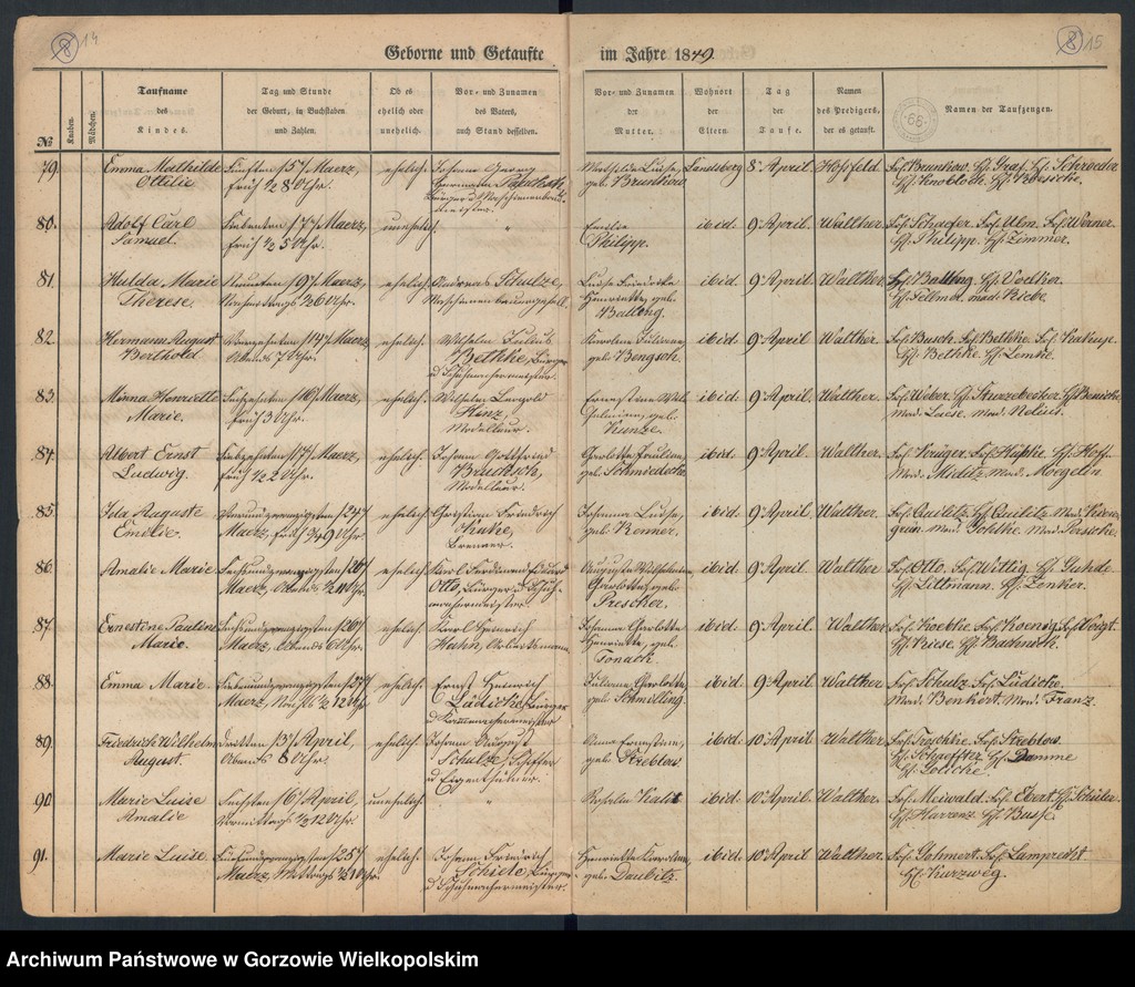 image.from.unit.number "Duplikate der Hauptkirche zu Landsberg an der Warthe (zawiera też księgę zgonów Konkordien Kirche z 1849 r.)"